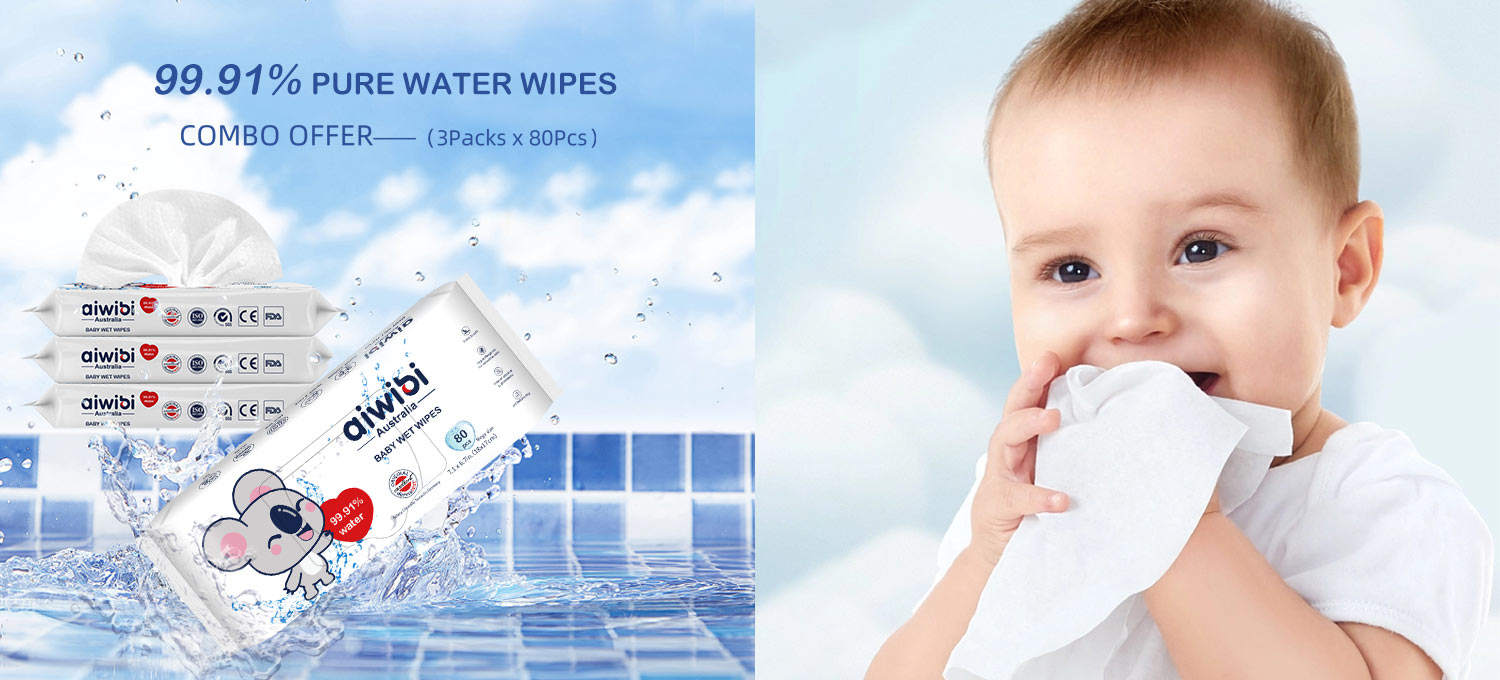 Детские влажные салфетки премиум-класса на 99,91% чистой воды, 60 шт.