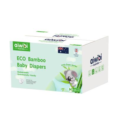 Премиальные бамбуковые детские подгузники со 100% биоразлагаемой бамбуковой тканью